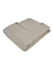Beige king size quilted bedspread by Malini with soft, textured quilted design for cozy bedroom decor.