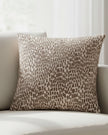 Chocolate brown Malini velvet cushion cover with cut velvet dash pattern, soft and stylish for home decor.