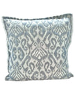 Ocean blue Malini soft jacquard square cushion cover with textured fabric, perfect for stylish home soft furnishings.