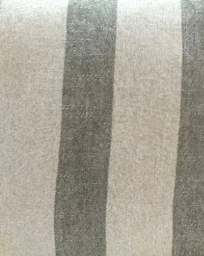 Olive green linen stripe cushion cover by Malini, soft furnishings accessory with textured fabric and stylish striped design.