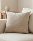 Beige velvet Bingham cushion cover by Malini, soft furnishings, 45cm x 45cm, smooth and plush fabric for stylish decor.