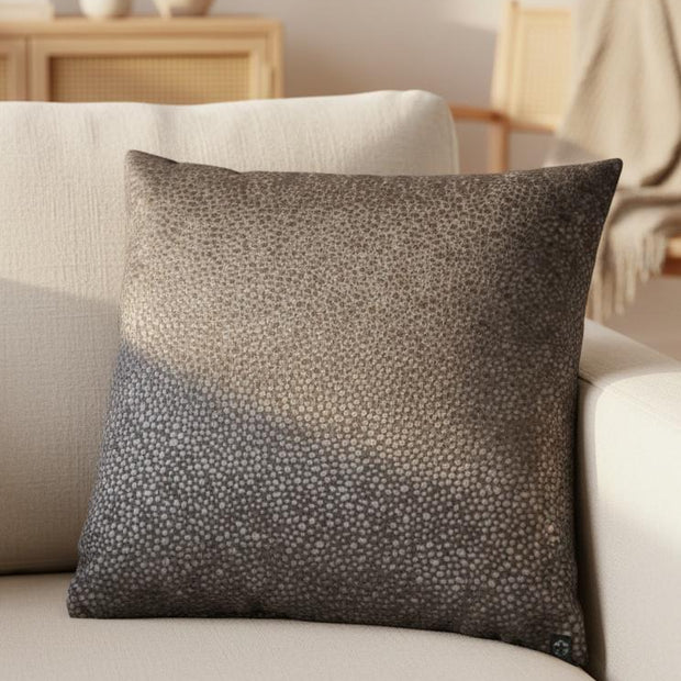 Dark grey velvet Bingham cushion cover by Malini, soft furnishings, 45cm x 45cm, with plush textured fabric and elegant design