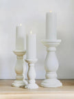 Matt White Ceramic Candlestick - Home DecorHome Decor - Lulu Loves Home