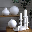 Matt White Ceramic Candlestick - Home DecorHome Decor - Lulu Loves Home