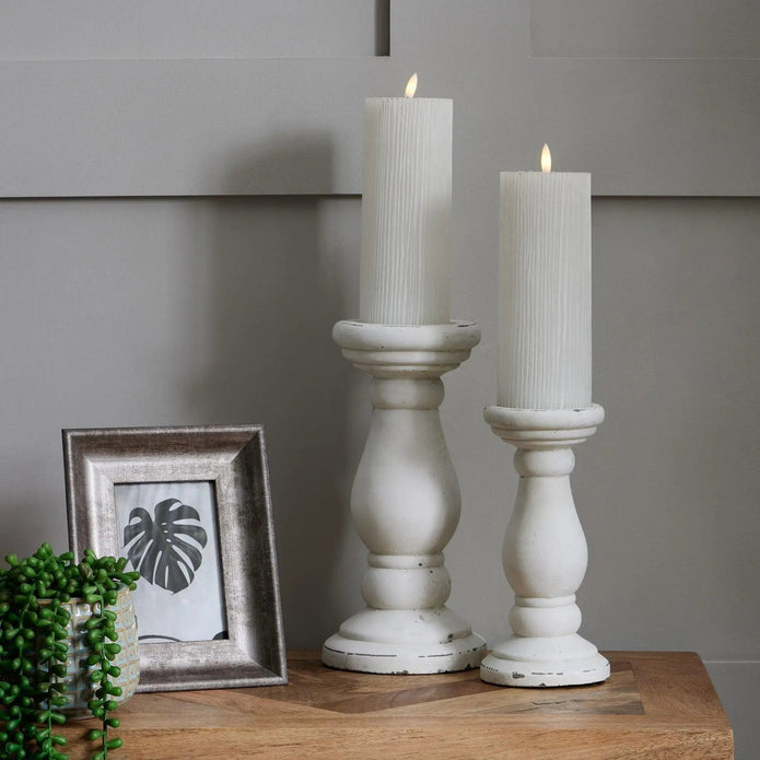 Matt White Ceramic Candlestick - Home DecorHome Decor - Lulu Loves Home