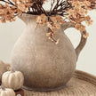 Siena Brown Round Jug vase by Hill Interiors, Mediterranean-style earthenware vase with a smooth, rounded shape and earthy brown finish.