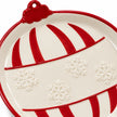 Medium traditional red Christmas bauble plate with snowflake detail, perfect for holiday decor and festive table settings.