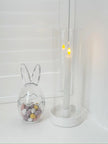 Megan Glass Matt White Hurricane Candleholder - Home DecorHome Decor - Lulu Loves Home
