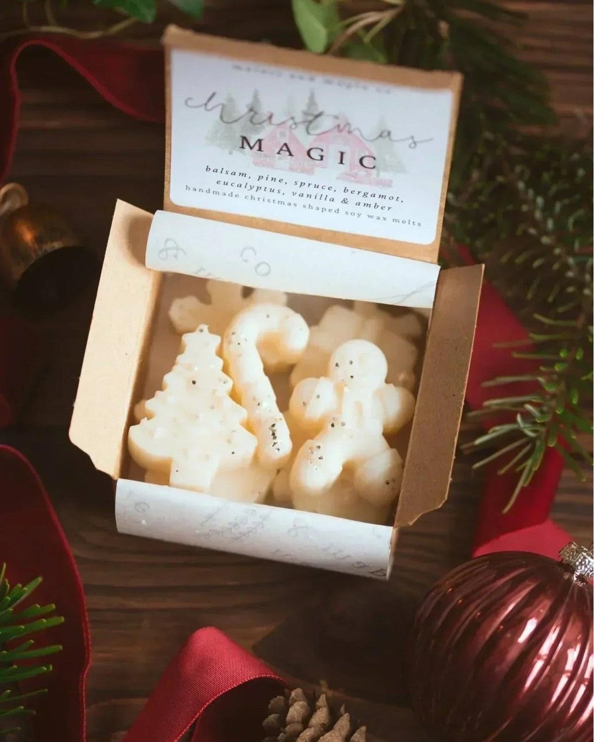 Christmas Shaped Soy Wax Melts Box - Gingerbread Latte - Seasonal Decor - ChristmasSeasonal Decor - Christmas - Lulu Loves Home
