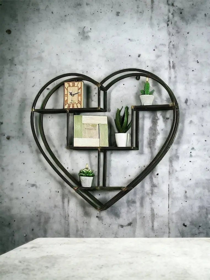 Metal Heart Shaped Industrial Shelf Unit - Furniture And MirrorsFurniture And Mirrors - Lulu Loves Home