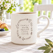 Widdop & Co beige Moments Family ceramic mug for tea or coffee, featuring family-themed design