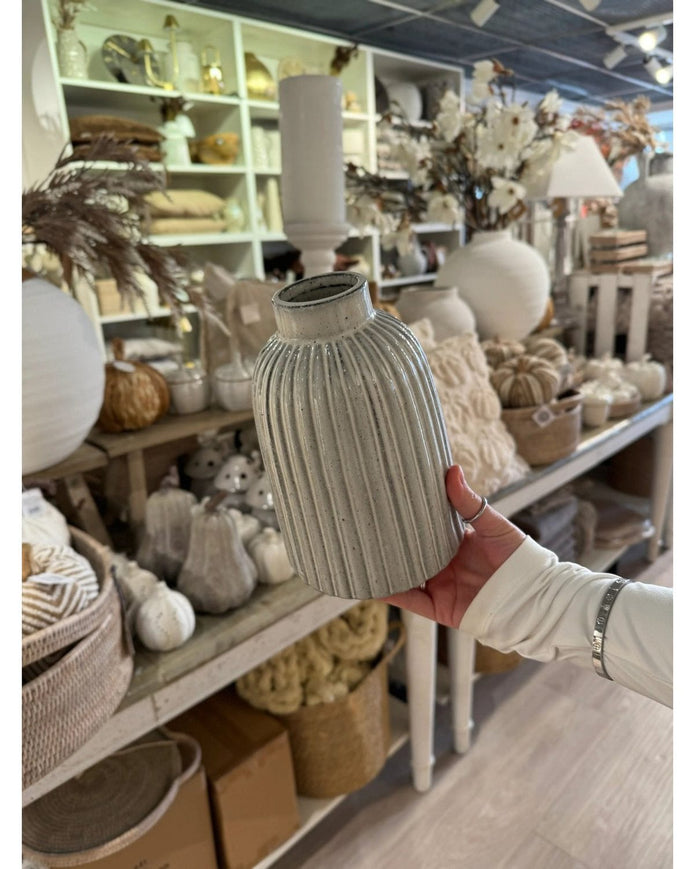 Monte Medium Ribbed Vase - VasesVases - Lulu Loves Home