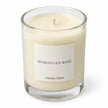 Heaven Scent Moroccan Rose Medium Candle, close-up of cream wax and the unlit wick