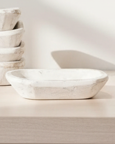 White rustic wooden mini dough bowl by My Amigos Imports for kitchen and dining use, featuring a charming, handcrafted design.