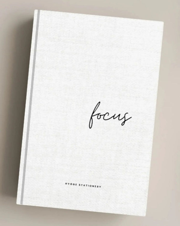 A focused notebook from My Hygge Shop, featuring a clean design suitable for gift-giving and note-taking.