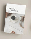 My Busy Notebook by My Hygge Shop, a lined hardcover journal for daily planning and note-taking.