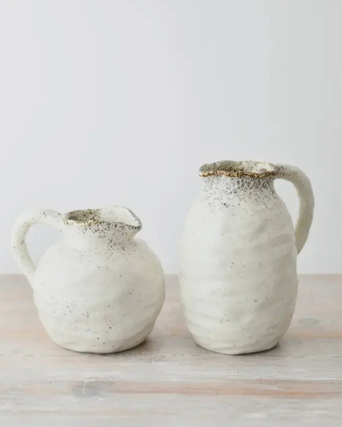 Natural Ceramic Jug Vase - VasesVases - Lulu Loves Home