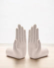 Natural Cream Ceramic Hands Bookends - Home DecorHome Decor - Lulu Loves Home
