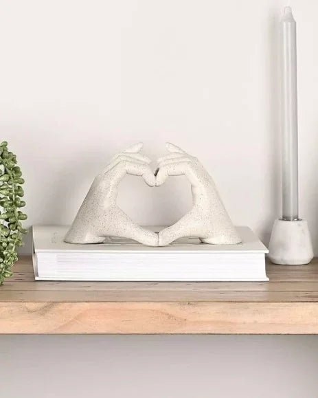 Natural Cream Ceramic Heart Hands - Home DecorHome Decor - Lulu Loves Home