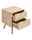 Natural Framed Rattan Bedside Lamp Tables - PRE ORDER 3 WEEKS DELIVERY - Furniture And MirrorsFurniture And Mirrors - Lulu Loves Home