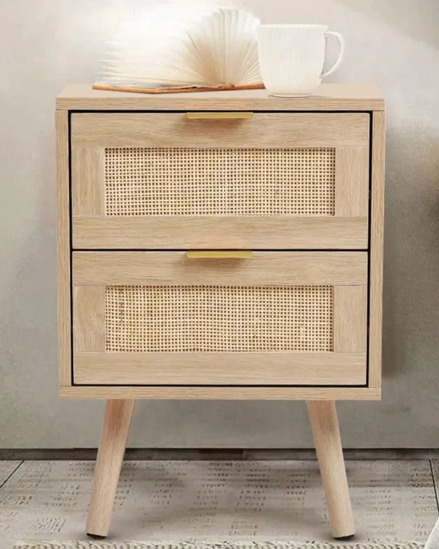 Natural Framed Rattan Bedside Lamp Tables - PRE ORDER 3 WEEKS DELIVERY - Furniture And MirrorsFurniture And Mirrors - Lulu Loves Home