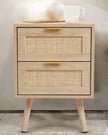 Natural Framed Rattan Bedside Lamp Tables - PRE ORDER 3 WEEKS DELIVERY - Furniture And MirrorsFurniture And Mirrors - Lulu Loves Home