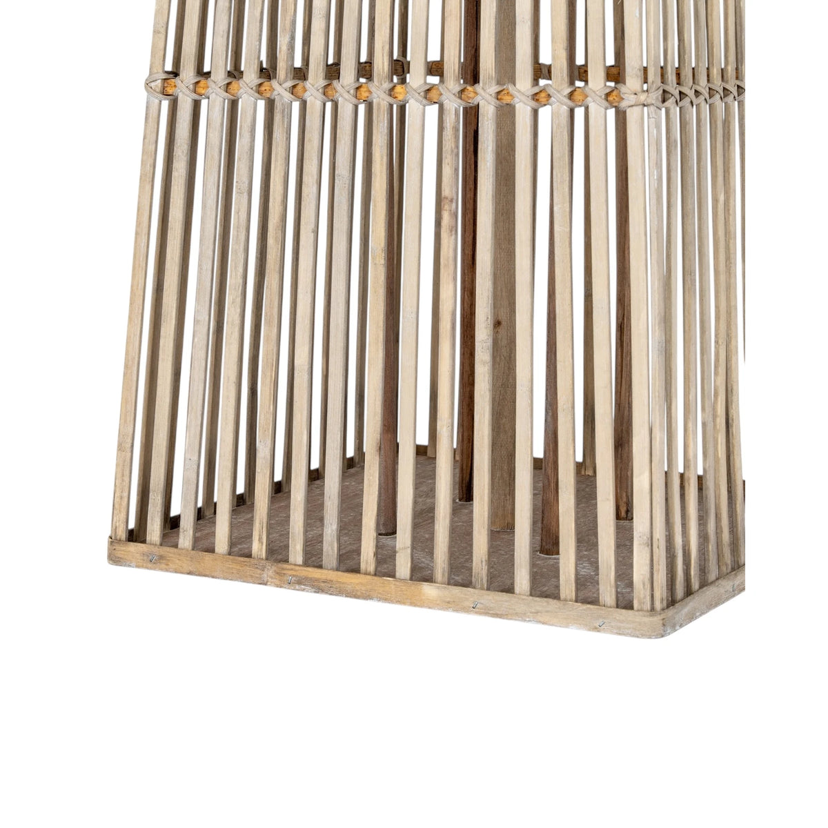 Natural rattan wicker silo garden candle lantern for home decor, featuring a stylish and rustic design by Hill Interiors.