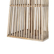Natural rattan wicker silo garden candle lantern for home decor, featuring a stylish and rustic design by Hill Interiors.