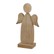 Natural rustic wooden angel, close studio view