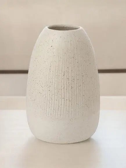 Natural Speckled Cream Ceramic Vase - Home DecorHome Decor - Lulu Loves Home