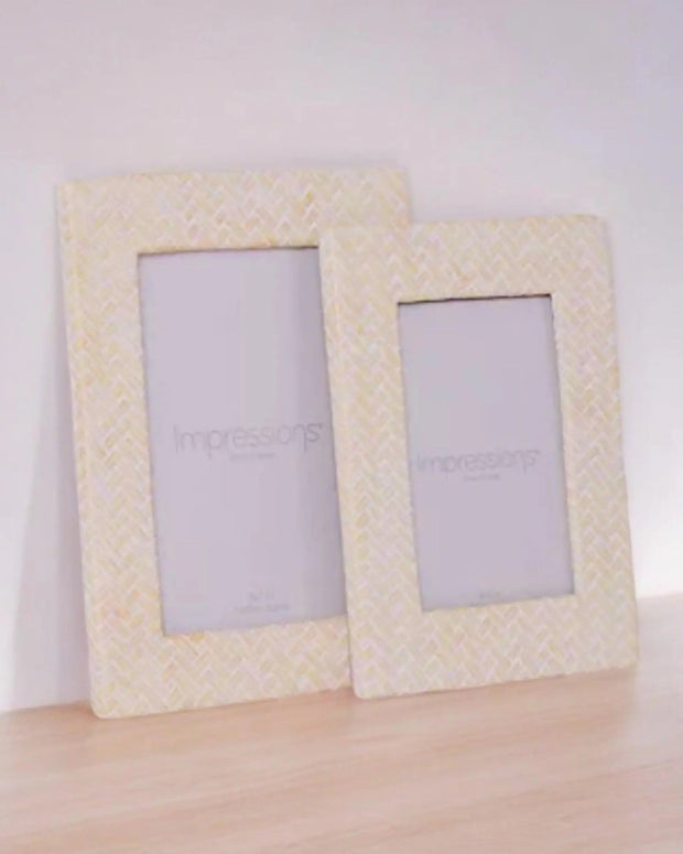 Natural White Woven Effect Photo Frame - Photo FramesPhoto Frames - Lulu Loves Home