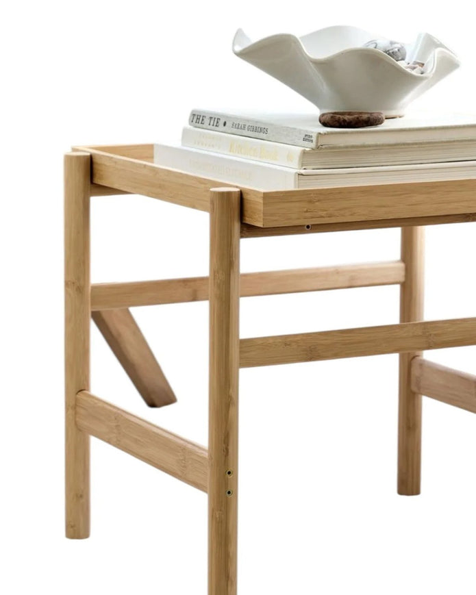 Natural Wood And Bamboo Side Table - Furniture And MirrorsFurniture And Mirrors - Lulu Loves Home