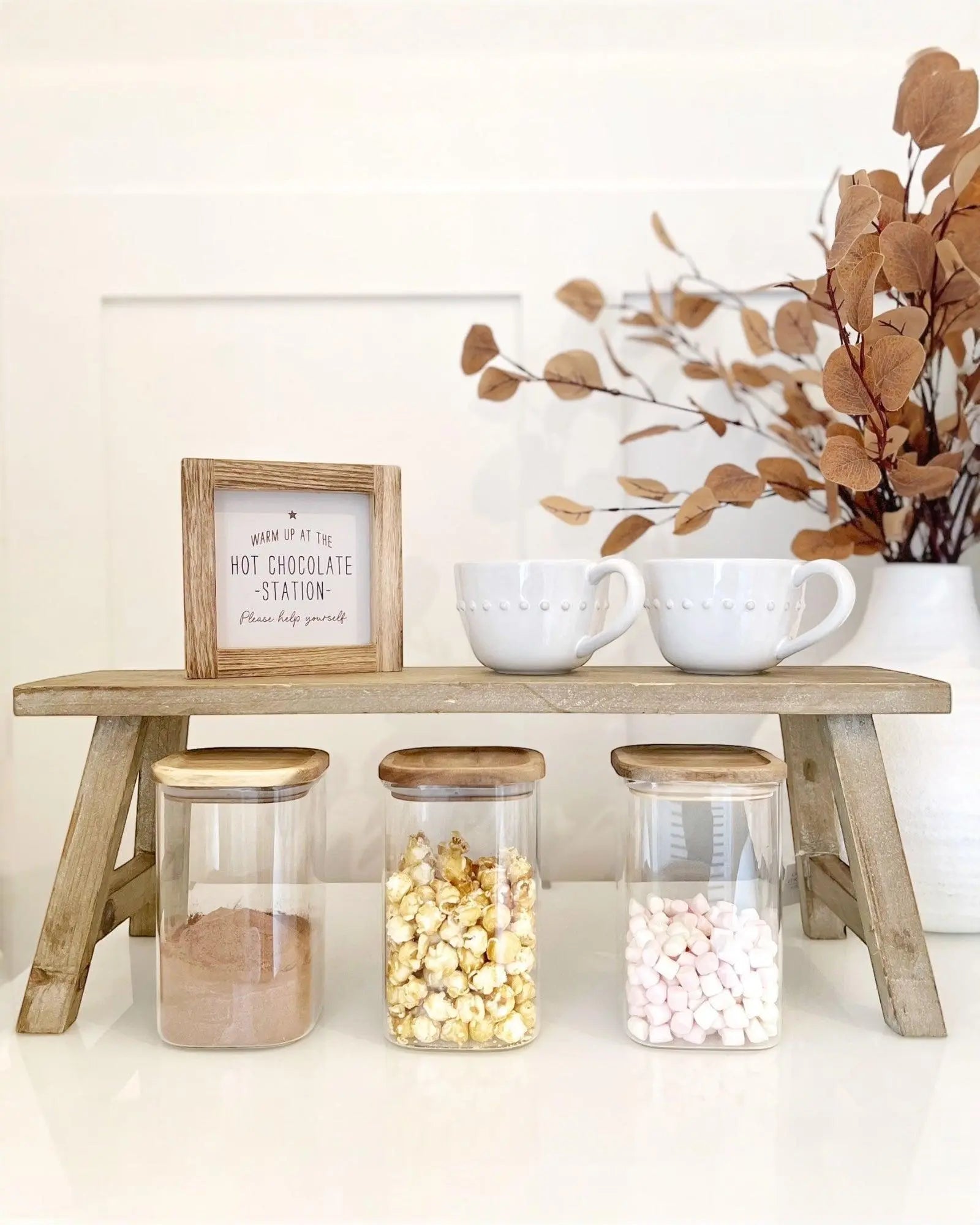 Natural Wooden Rustic Display Bench – Small or Large - Home DecorHome Decor - Lulu Loves Home