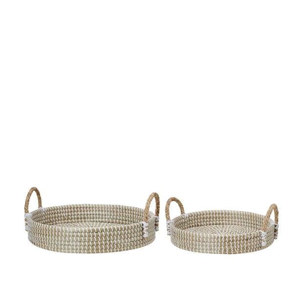 Natural Woven Round Rattan Tray - Home DecorHome Decor - Lulu Loves Home