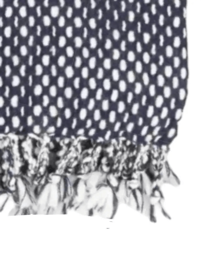 Navy Blue Raindrop Effect Blanket Throw - Soft FurnishingsSoft Furnishings - Lulu Loves Home