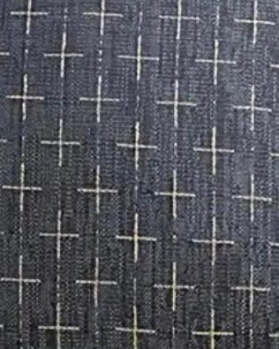 Navy Blue Woven Cross Design Cushion Cover - Soft FurnishingsSoft Furnishings - Lulu Loves Home