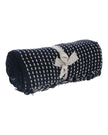 Navy Woven Cotton Stab Stitch Throw - Soft FurnishingsSoft Furnishings - Lulu Loves Home