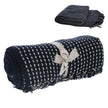 Navy Woven Cotton Stab Stitch Throw - Soft FurnishingsSoft Furnishings - Lulu Loves Home