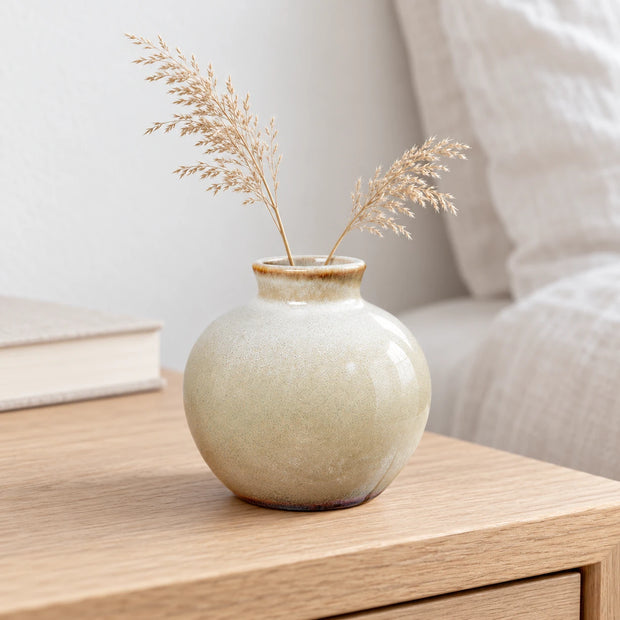 Set of neutral ceramic mini bud vases by Wikholmform, perfect for home decor with a simple, modern design.