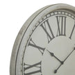 Neutral Embossed Large Round Glass Wall Clock PRE ORDER FOUR WEEK DELIVERY - Furniture And MirrorsFurniture And Mirrors - Lulu Loves Home