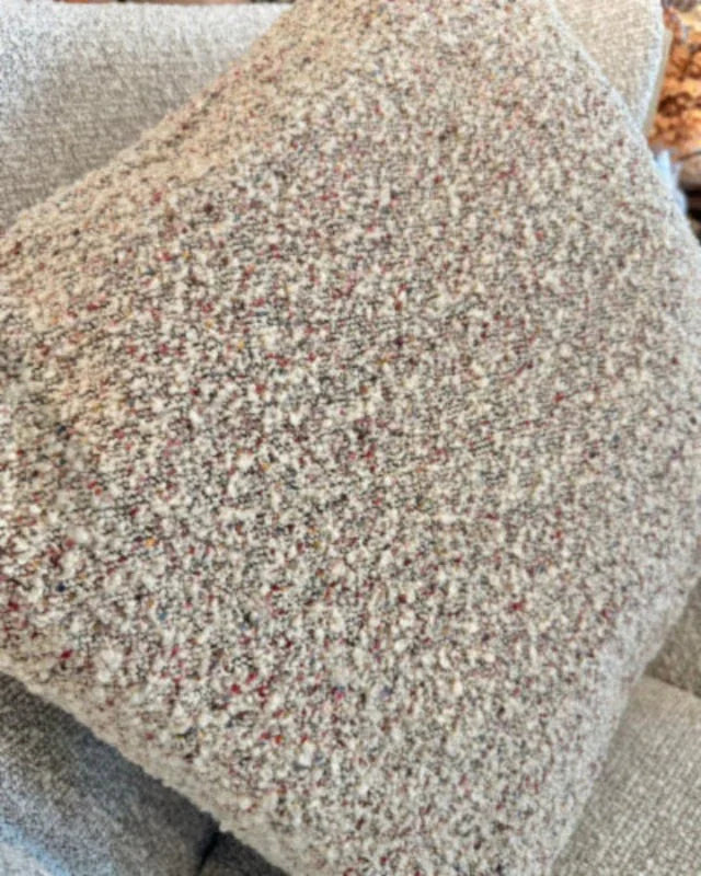 Neutral Large Boucle Cushion - Soft FurnishingsSoft Furnishings - Lulu Loves Home