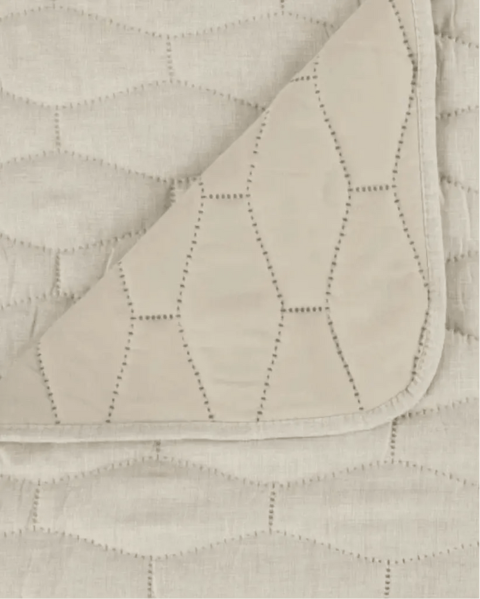 Neutral Melange Linen Look Queen Sized Bedding Quilt - Soft FurnishingsSoft Furnishings - Lulu Loves Home
