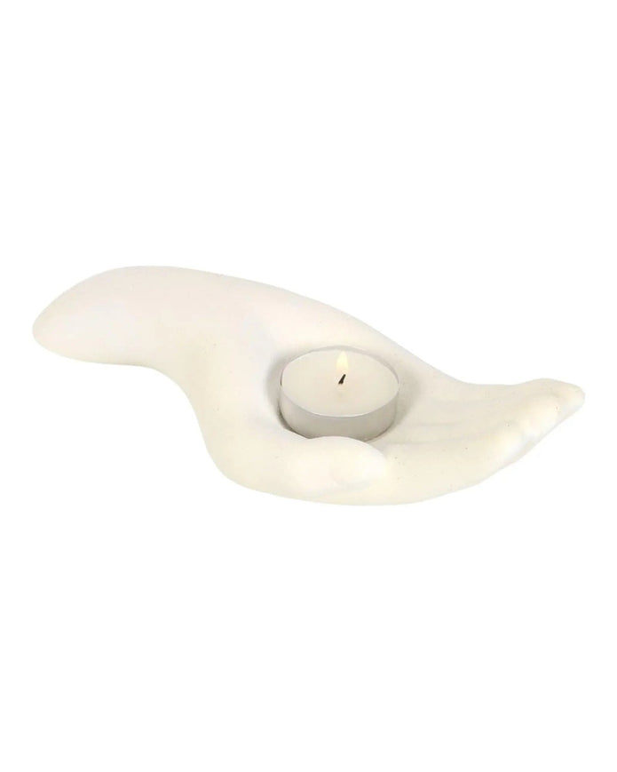Neutral Open Hand Tealight Holder - Home DecorHome Decor - Lulu Loves Home