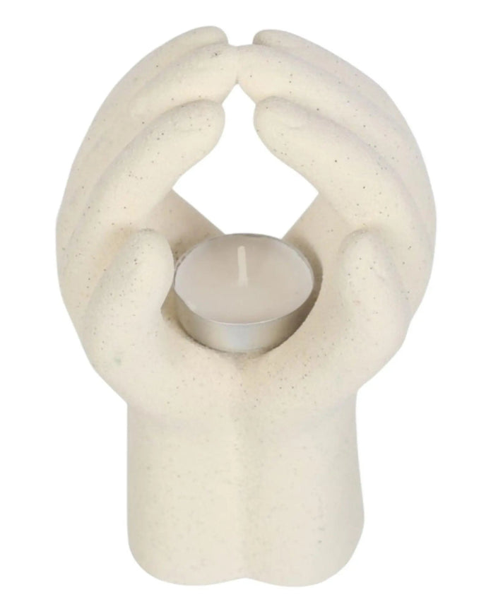 Neutral Praying Hands Tealight Holder - Home DecorHome Decor - Lulu Loves Home