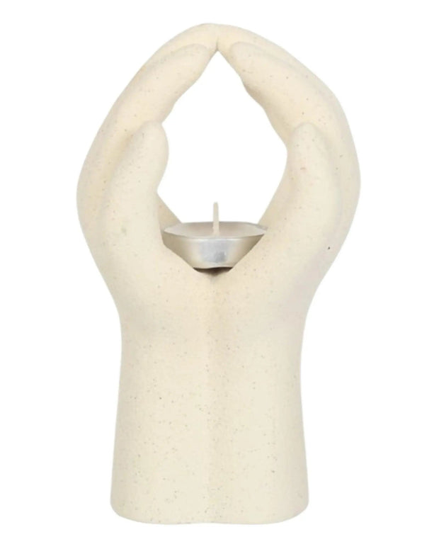 Neutral Praying Hands Tealight Holder - Home DecorHome Decor - Lulu Loves Home