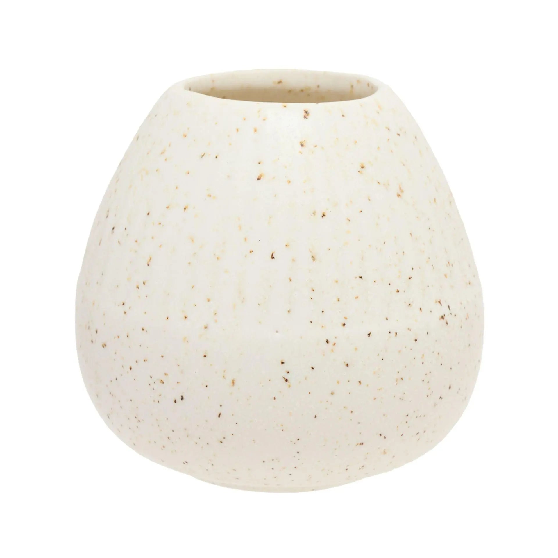 Neutral Speckled Small Cream Ceramic Bud Vase - Home DecorHome Decor - Lulu Loves Home