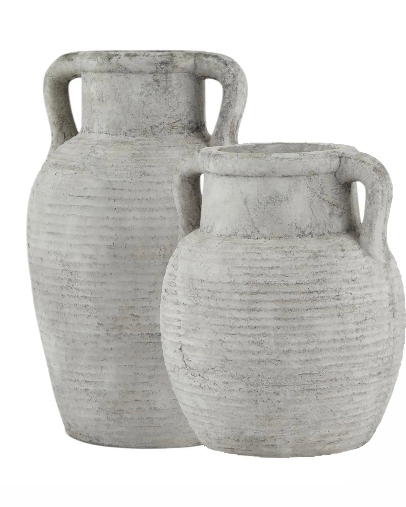 Neutral Stone Amphora Vase - VasesVases - Lulu Loves Home