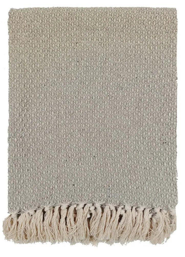 Neutral Taupe Dot Design Pattern Recycled Yarn Blanket Throw - Soft FurnishingsSoft Furnishings - Lulu Loves Home