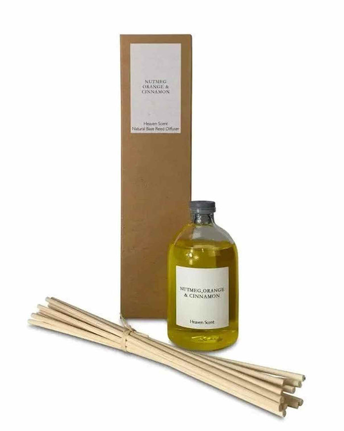 Nutmeg, Orange + Cinnamon Medium Reed Diffuser - Reed DiffuserReed Diffuser - Lulu Loves Home