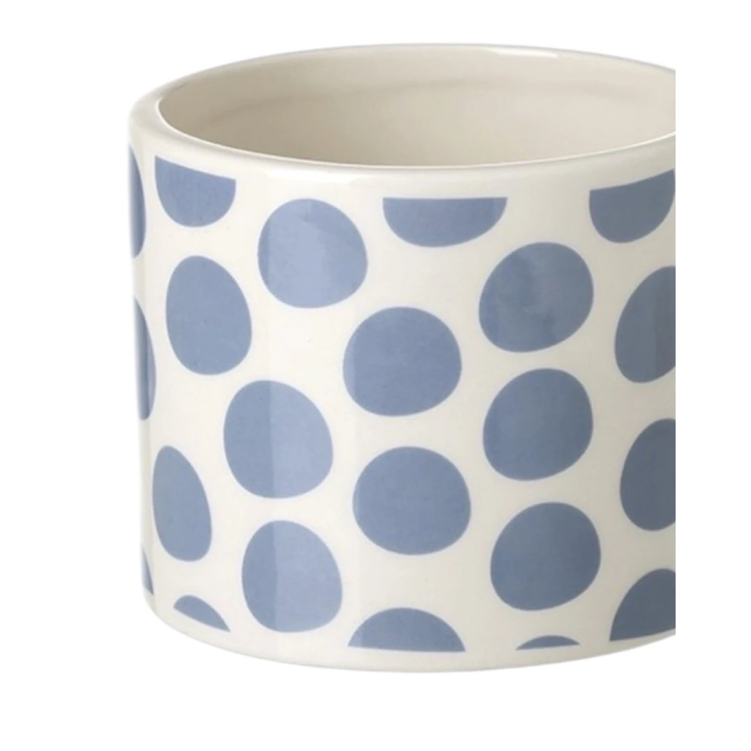 Ocean blue and white spotted mug by Heaven Sends, ceramic kitchen and dining mug with a round handle and vibrant design.